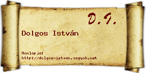 Dolgos István névjegykártya